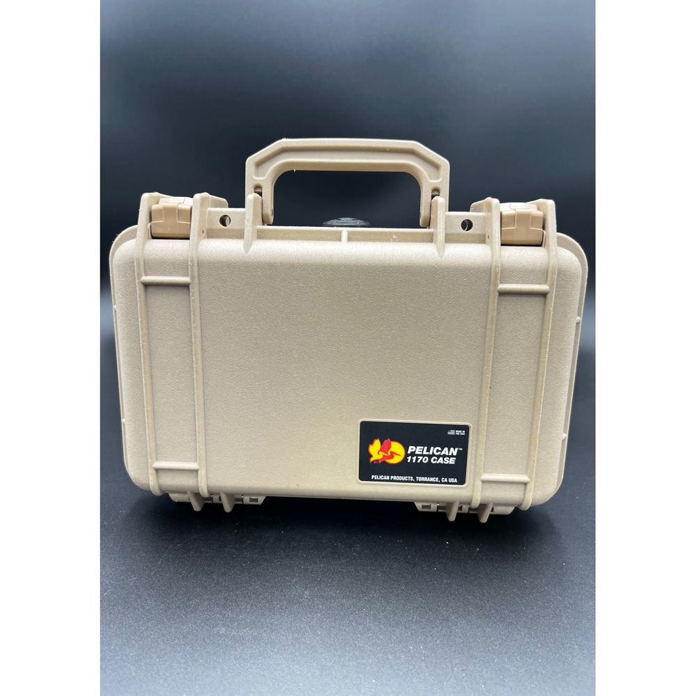 Pelican 1170 Protector Case Desert Tan Watertight Hard Shell Foam Insert USA